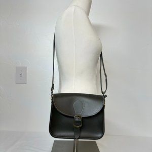 Dark Green Crossbody Bag - nice heavy leather-like material